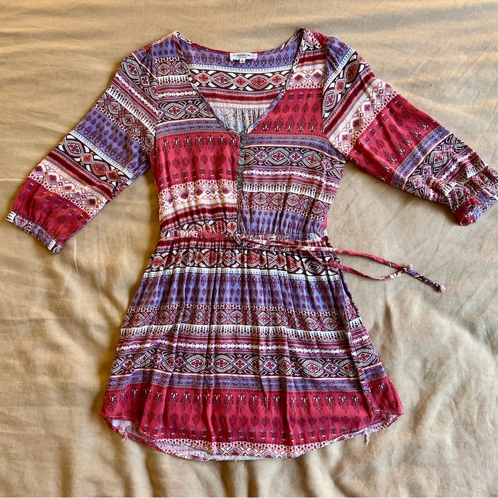 Printed tunic cotton dress